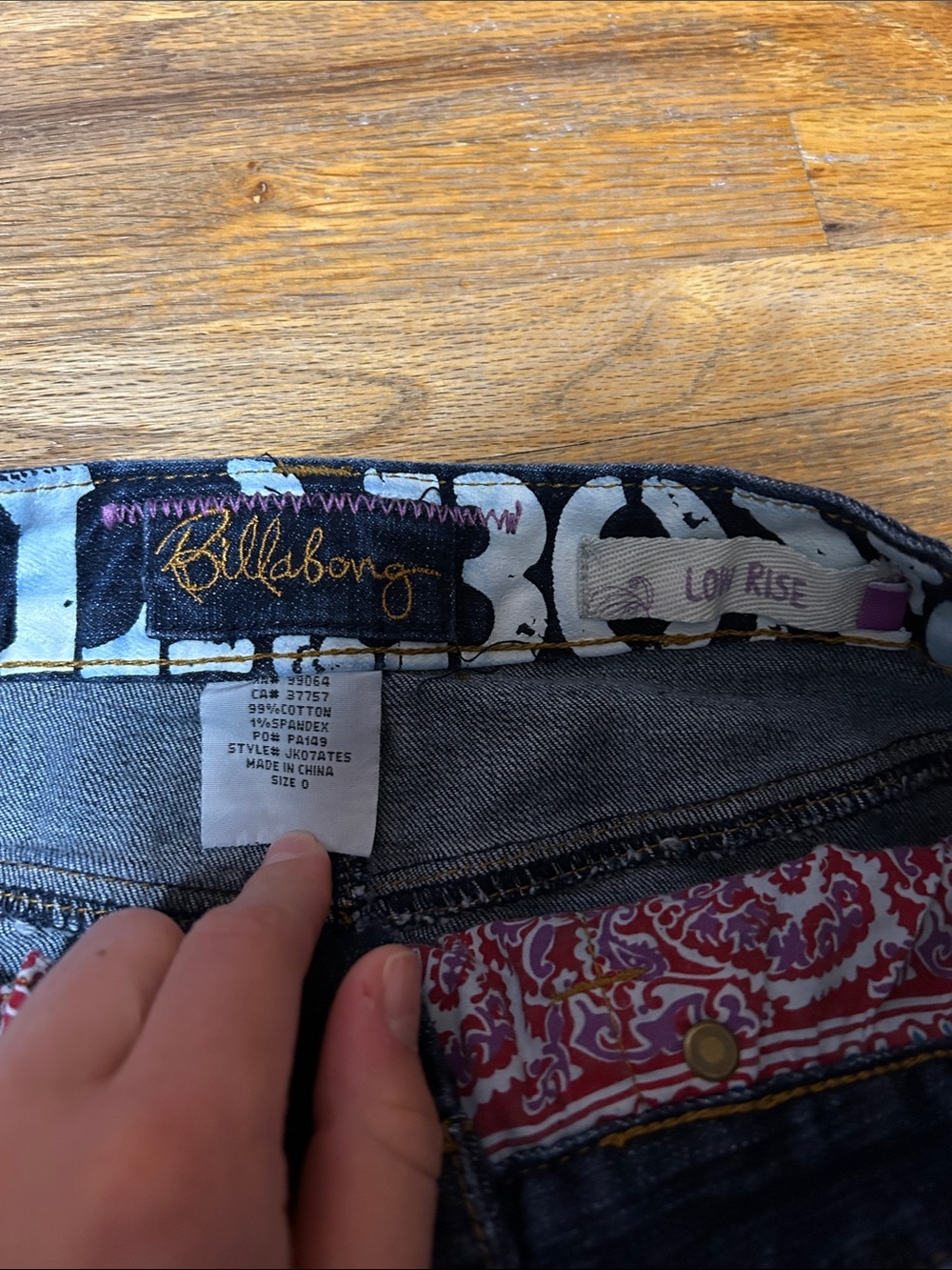 Billabong low rise jean skirt - Picture 3 of 3